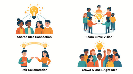 Fototapeta premium Diverse Professional Teams Collaborating on Creative Ideas and Innovation Concepts.