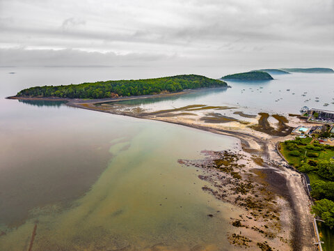 Aerial view of Bar Island