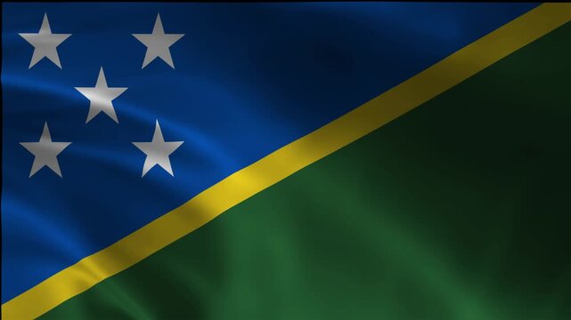 Waving Flag of Solomon Islands Loop - 4K National Banner