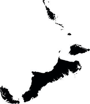 Bermuda Map Silhouette, Black Country Vector Illustration for Geographic Location Travel and Cartography Design Pack