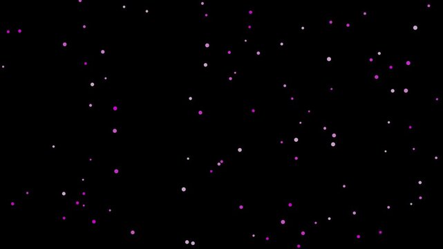 Abstract background featuring glowing pink and white particles floating against a solid black backdrop