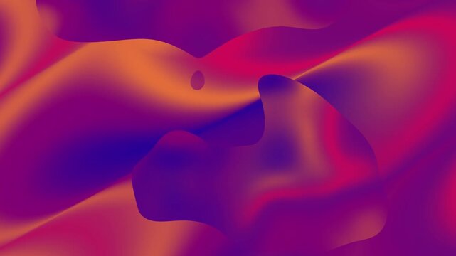 High Quality Digital Abstract Background, Full HD 1080p, Colorful Dark Purple Orange Pink Liquid Wave Art
