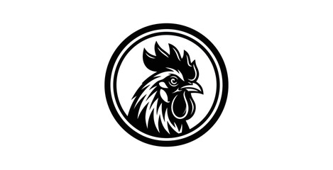 Rooster Head Logo Emblem © Dodol Creative Stock