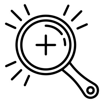 Magnifying glass icon with plus sign indicating zoom in action magnifying magnifier increase interface