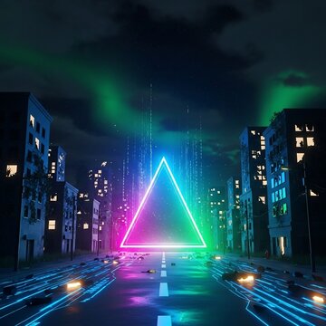 Neon Dreams Ascend Above the Cityscape