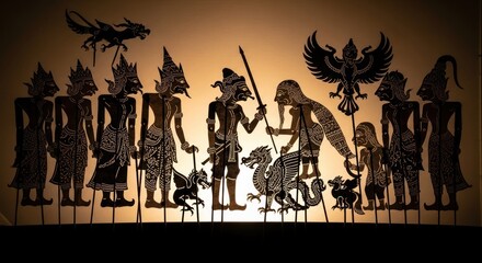 Traditional shadow puppets on display. © Sultan