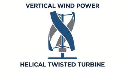 Vertical Wind Power Helical Twisted Turbine Design © Bima