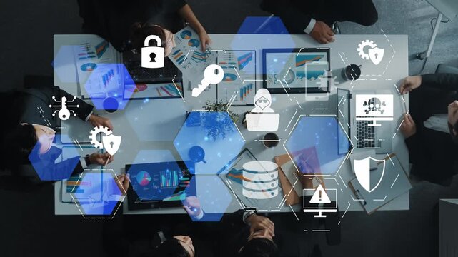 Cyber security icons show cyber attack defense, malware protection, and data security. Cybersecurity prevents hacking, ensures safety, and strengthens cyber attack resilience. Funnel