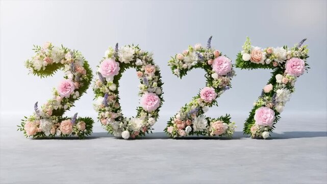 Luxury beautiful colorful 2027 different many rose flower design video animation