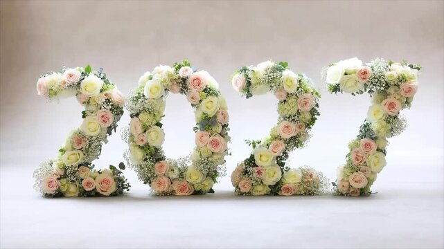 Luxury beautiful colorful 2027 different many rose flower design video