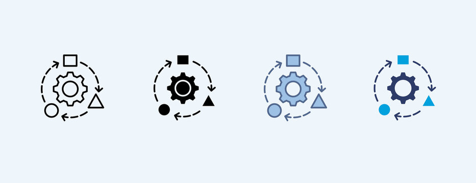 Adapt Multiple Icon Illustration Vector