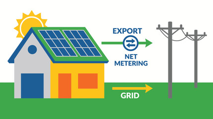 Grid Tied Solar System Electricity Export Net Metering © Bima