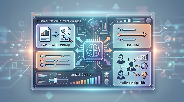 Artificial intelligence dashboard for text summarization and analysis