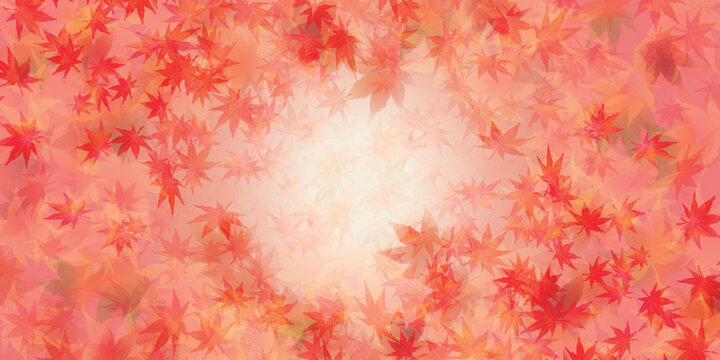 Vibrant Red Autumn Maple Leaf Illustration Background