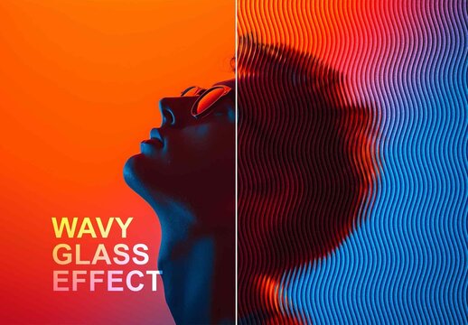 Wavy Glass Photo Effect