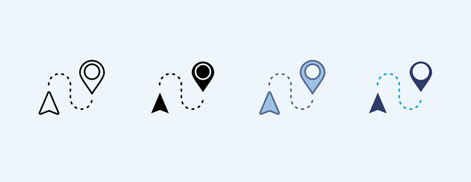 Gps Multiple Icon Illustration Vector