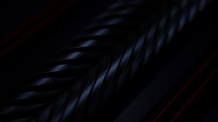 Abstract dark black metallic twisted rope texture background with selective focus and soft lighting © BCD CREATION
