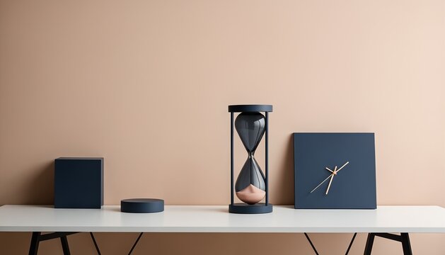 Minimalist desk space representing asynchronous work and time concept