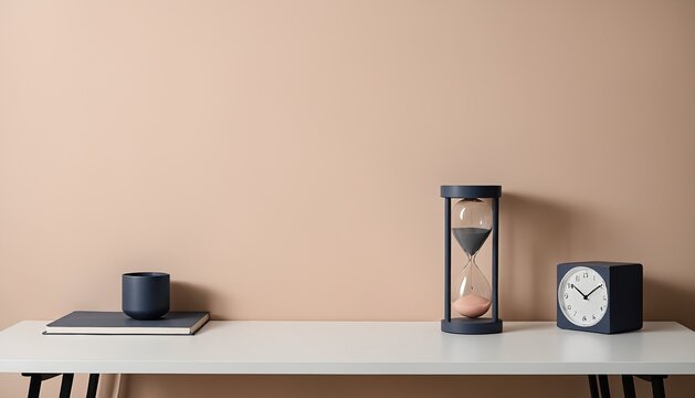 Minimalist desk space representing asynchronous work and time concept