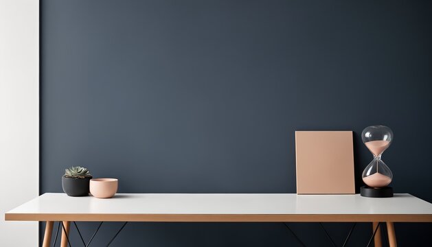 Minimalist desk space representing asynchronous work and time concept