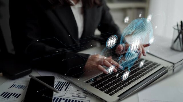 People networking, business connections, digital networking platforms, professional collaboration, and expanding opportunities through business relationship building and engagement. Muxer
