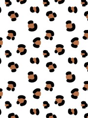 coffee beans seamless pattern, jaguar pattern, leopard pattern © PutriA