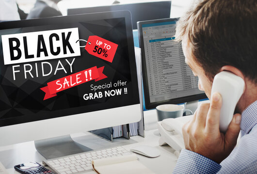 Black Friday Discount Half Price Promotion Concept