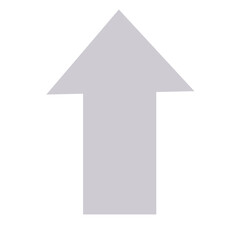 Fototapeta premium Simple gray downward arrow icon for navigation, download, and directional graphic use.