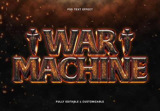 Industrial Metal Text Effect