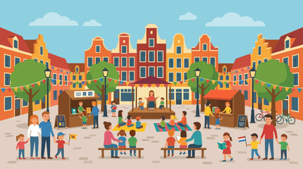 Children Book Fair in European City Square © zian