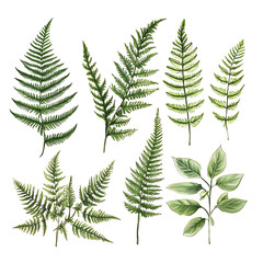Obraz premium Natural tree or leaf isolated white background for decorate
