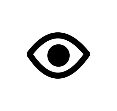 Minimalist Eye Icon Vector Illustration for Vision and View Symbol