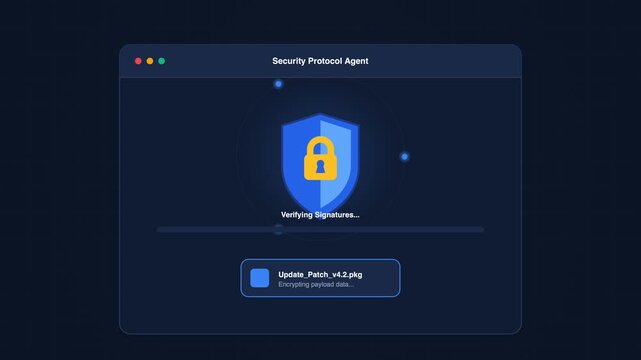 Digital security patch verification interface