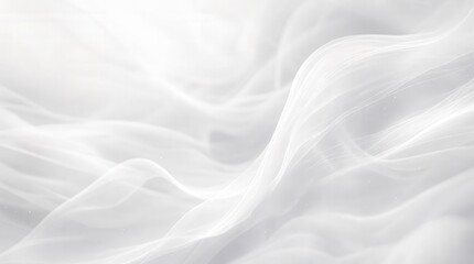 Fototapeta premium Ethereal White Flowing Silk Fabric Texture with Soft Light Waves. Elegant High-Key Minimalist Background for Wedding Invitations and Luxury Beauty Branding.