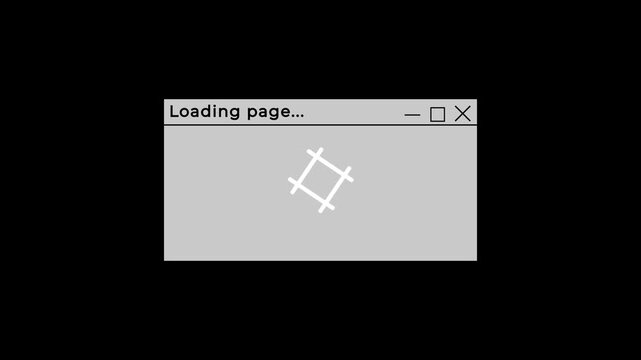 minimal loading page animation with rotating line spinner.