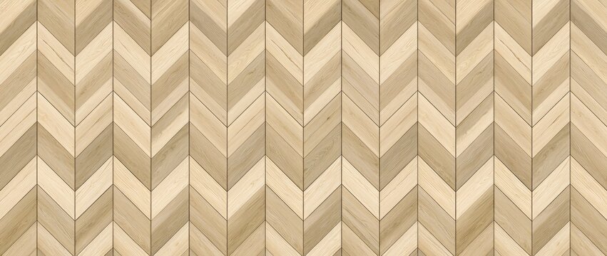 Light wood planks arranged in a repeating chevron pattern