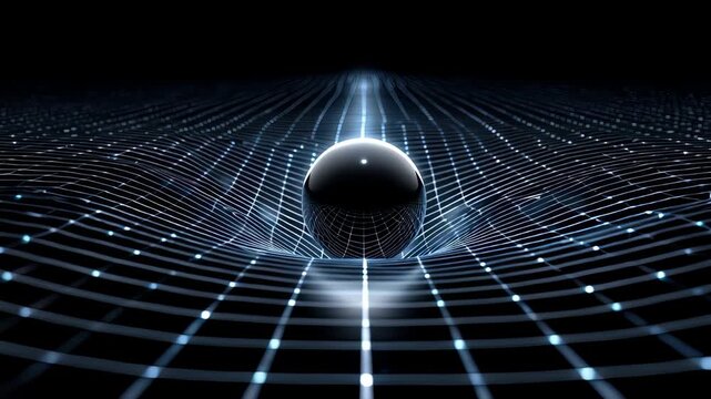 Abstract sphere warping grid