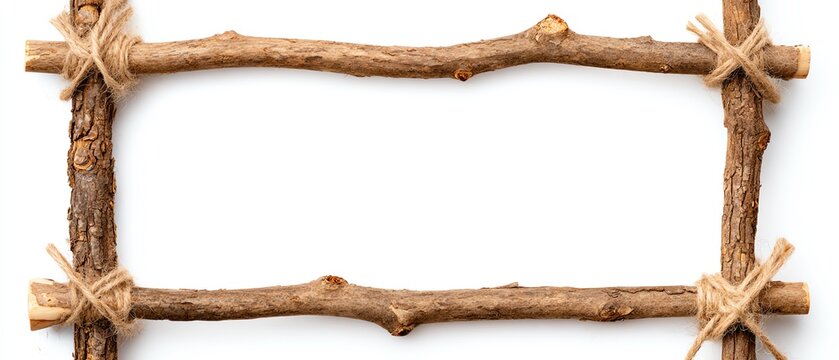Natural twig frame for creative projects.