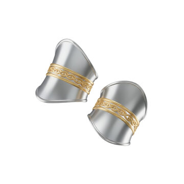 Pair of Medieval Knight Arm Armor Shoulders Pauldrons