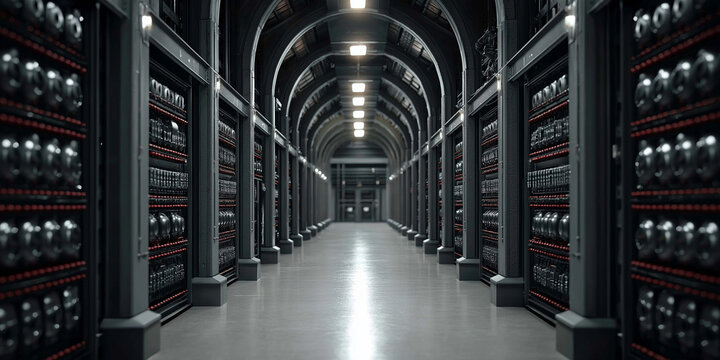 Futuristic quantum computing facility with advanced technology infrastructure showcasing scientific breakthroughs in computing power