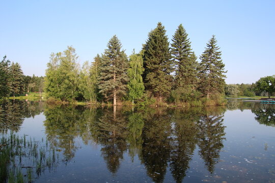 Reflections Of The Island, William Hawrelak Park, Edmonton, Alberta