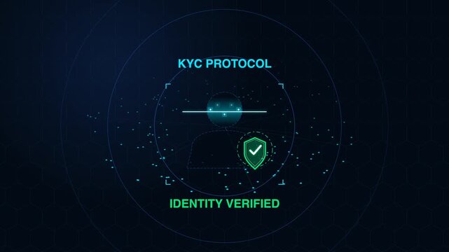 Digital identity verification process animation