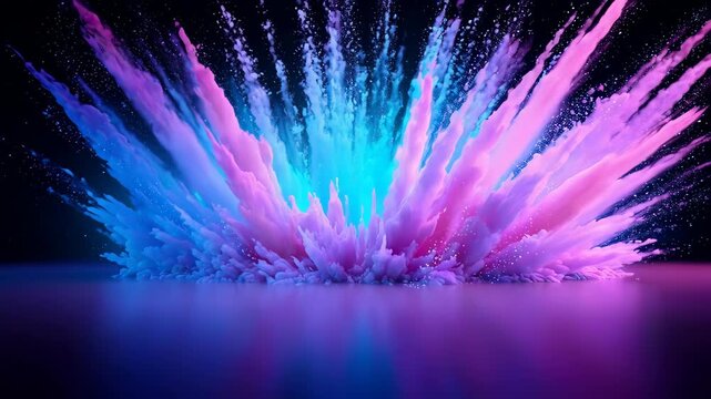 Vibrant colorful smoke explosion