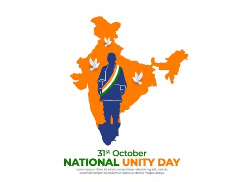 Vector illustration of National Unity Day of India social media feed template
