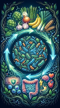 Nutrition and gut microbiome cycle for immune and organ health