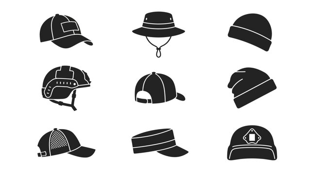 Collection of Various Headwear Hats.