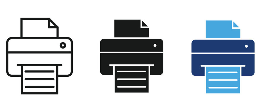 Print document symbol, office printer icon