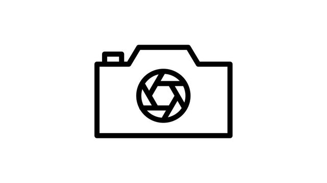 lens on camera Icon animation