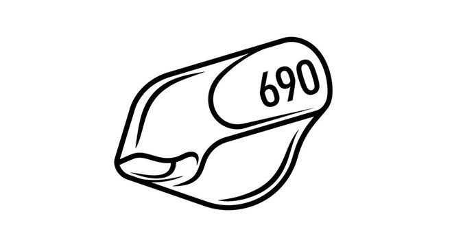 Number 690 Tag