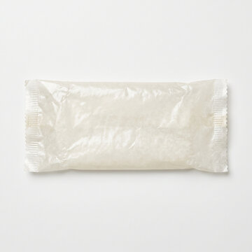 Waxed snack wrapper isolated on white background  